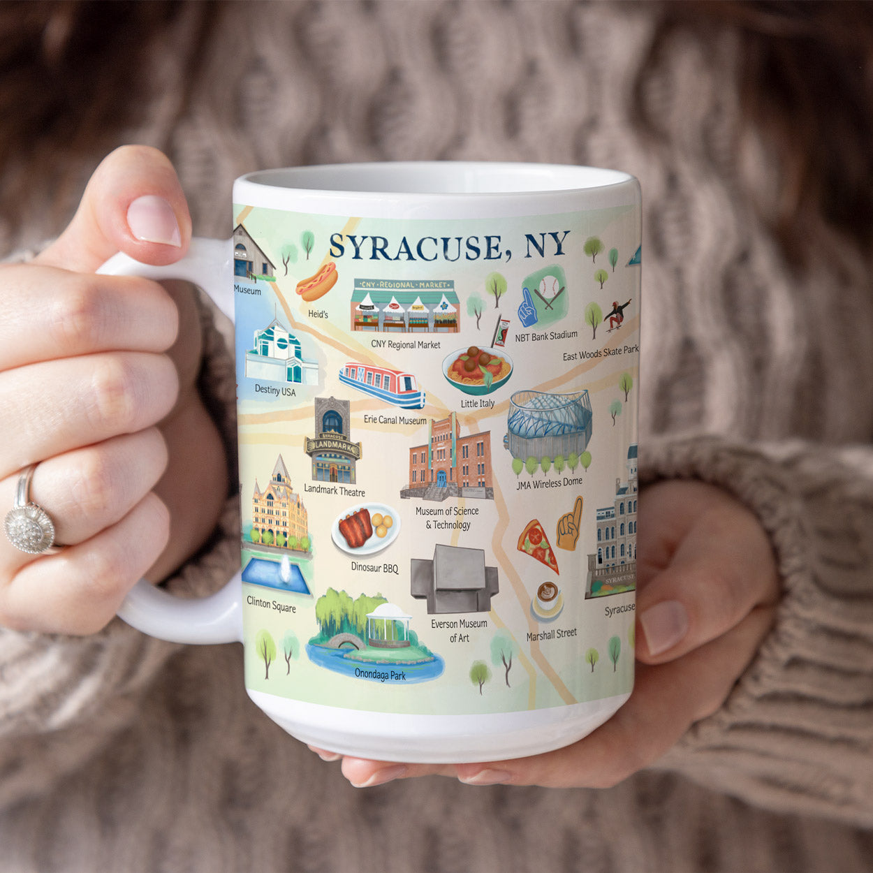 Syracuse City Map Mug 15oz