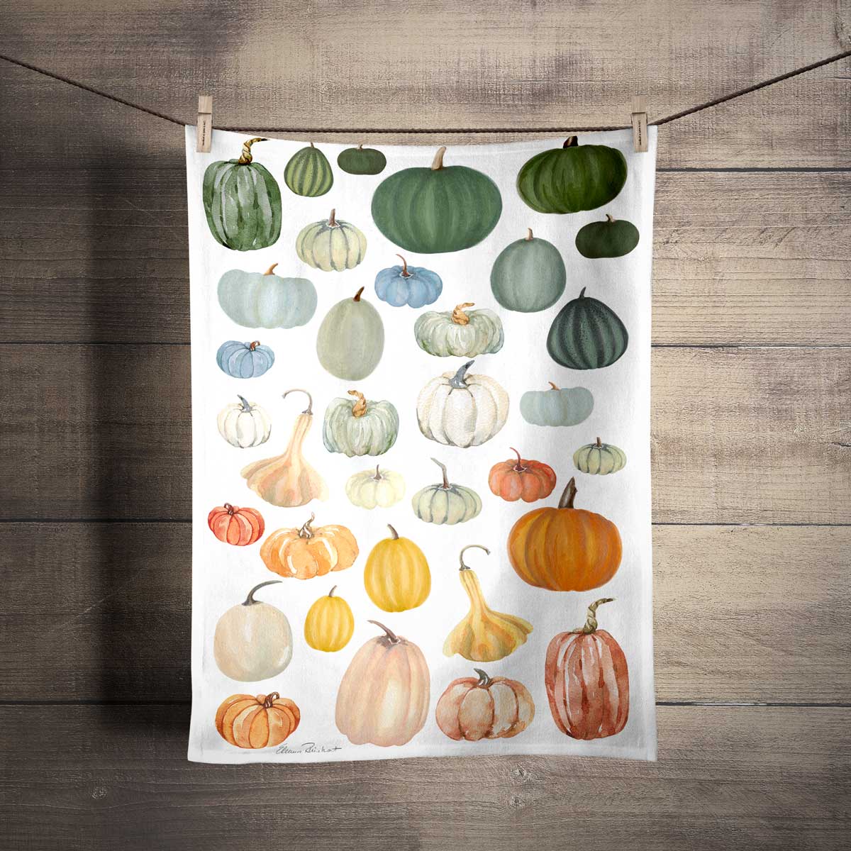 Pumpkin Patch Tea Towel