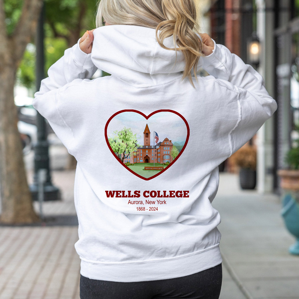 Wells College - Cozy Unisex Sponge Fleece Pullover Hoodie