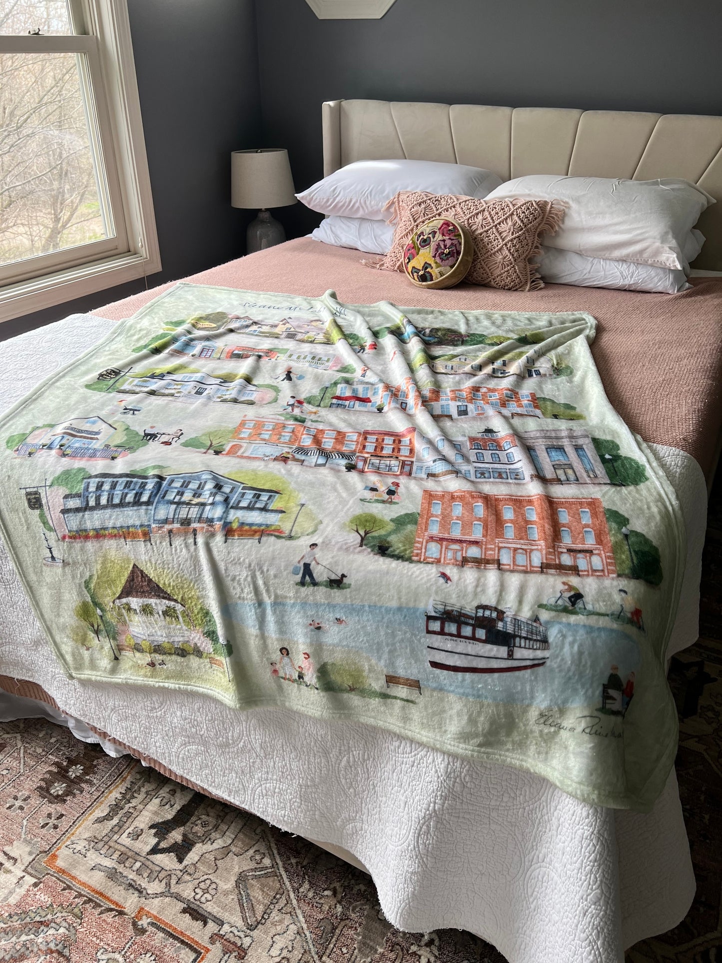 Skaneateles Summer Light Fleece Throw Blanket