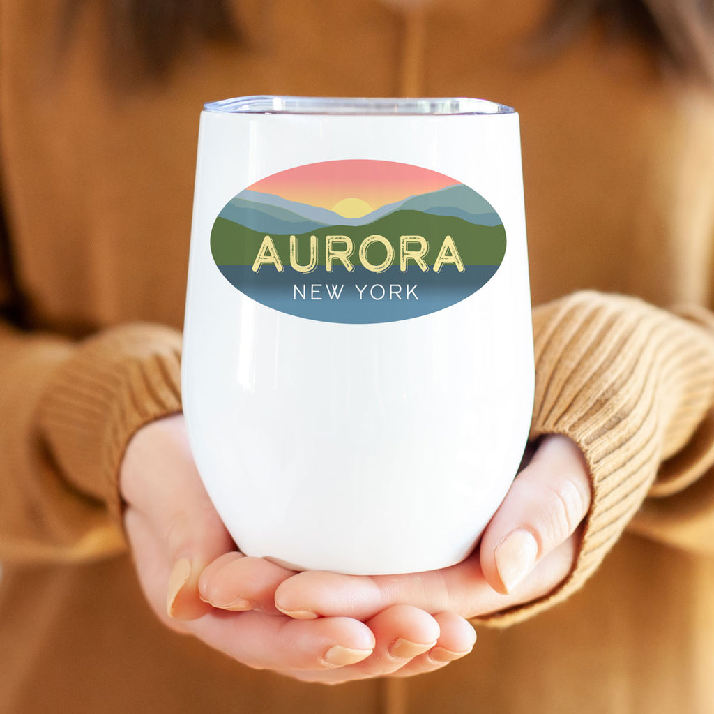 Aurora Sunset Wine Tumbler Stainless Steel