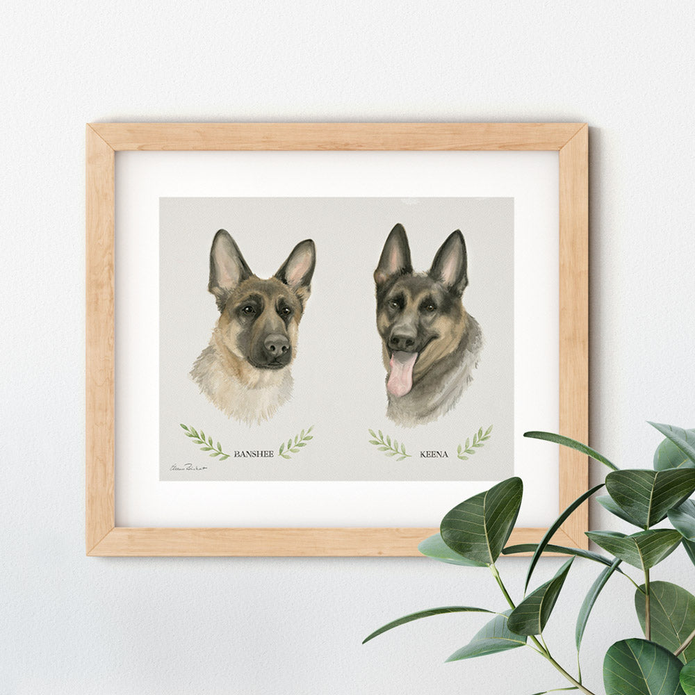 JANUARY BOOKING - Custom Watercolor Pet Portrait - Hand Painted Original Artwork from Your Photos, Custom details added