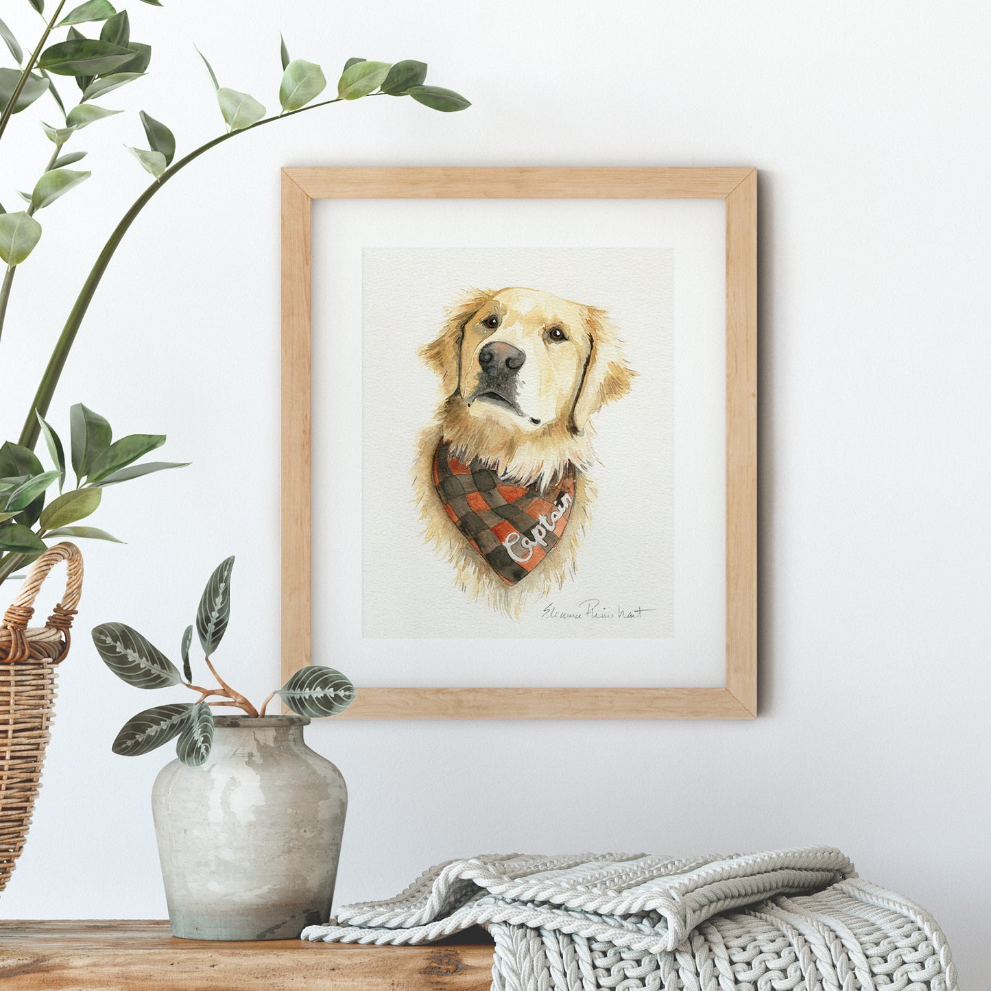 JANUARY BOOKING - Custom Watercolor Pet Portrait - Hand Painted Original Artwork from Your Photos, Custom details added
