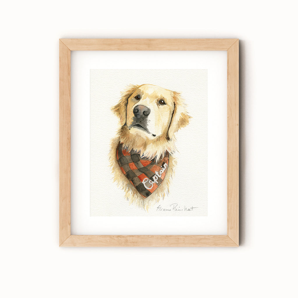 Custom Watercolor Pet Portrait - Hand Painted Original Artwork from Your Photos, Custom details added, no AI used