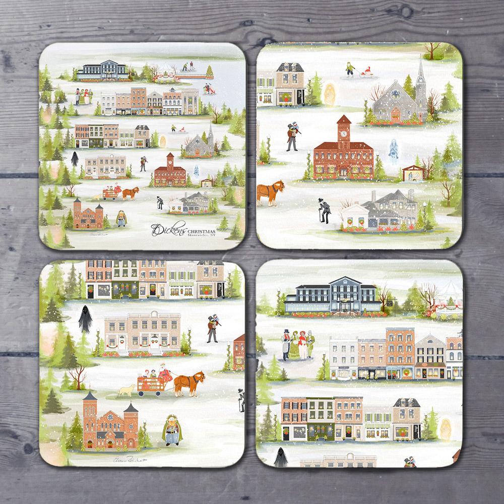 2021 Dickens Christmas, Skaneateles, NY Coaster Set