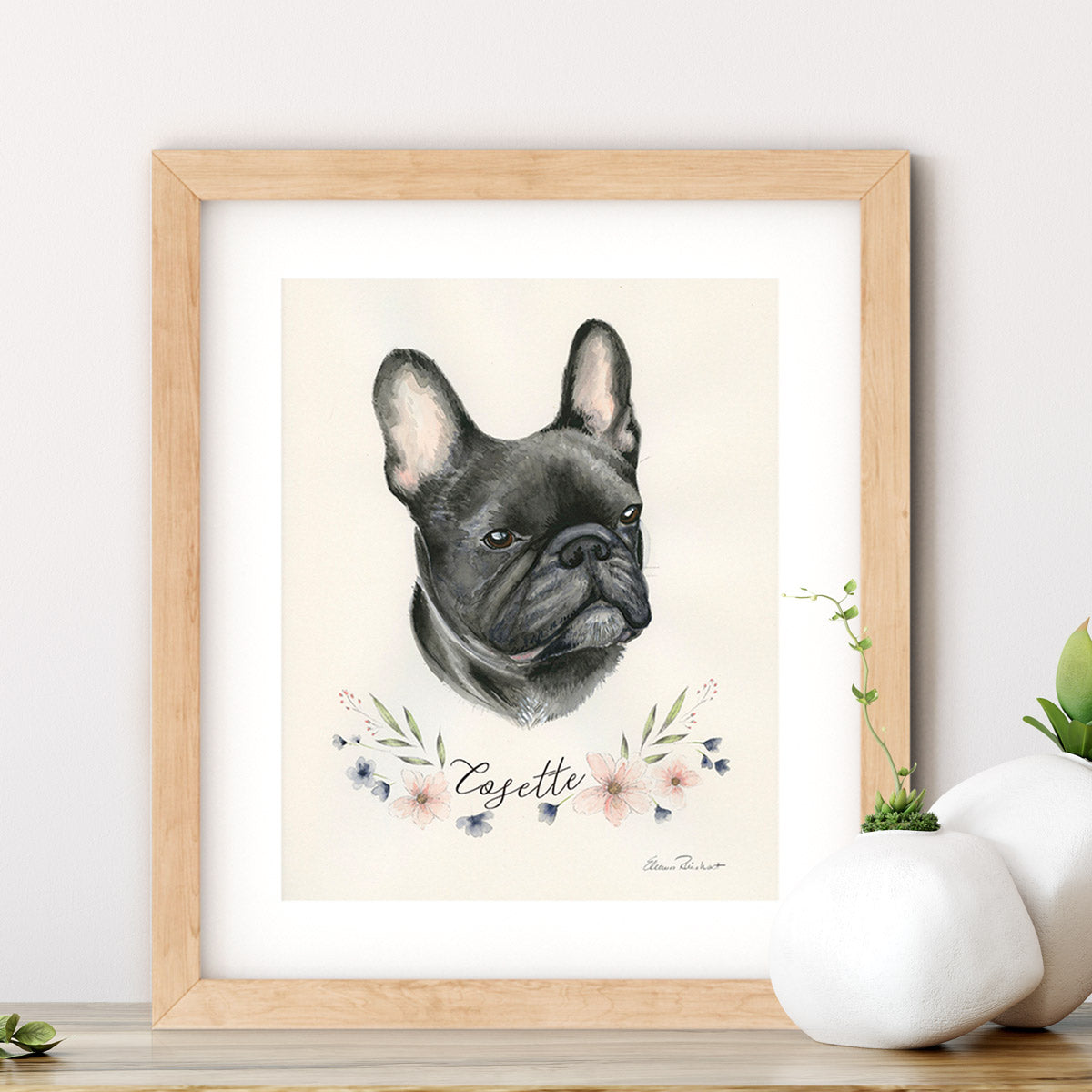 JANUARY BOOKING - Custom Watercolor Pet Portrait - Hand Painted Original Artwork from Your Photos, Custom details added