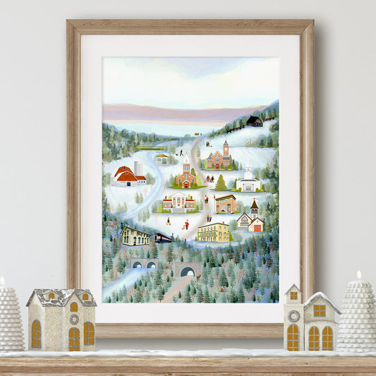 Marcellus, NY Christmas Fine Art Print, Holiday or Christmas Decor