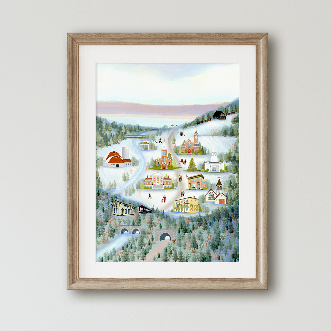 Marcellus, NY Christmas Fine Art Print, Holiday or Christmas Decor