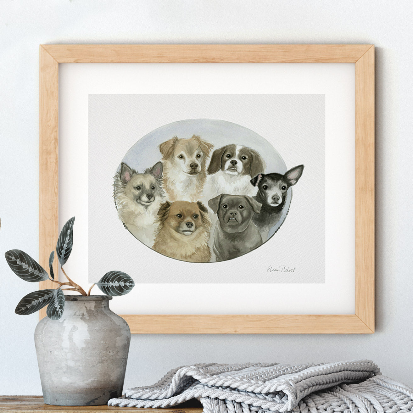 JANUARY BOOKING - Custom Watercolor Pet Portrait - Hand Painted Original Artwork from Your Photos, Custom details added