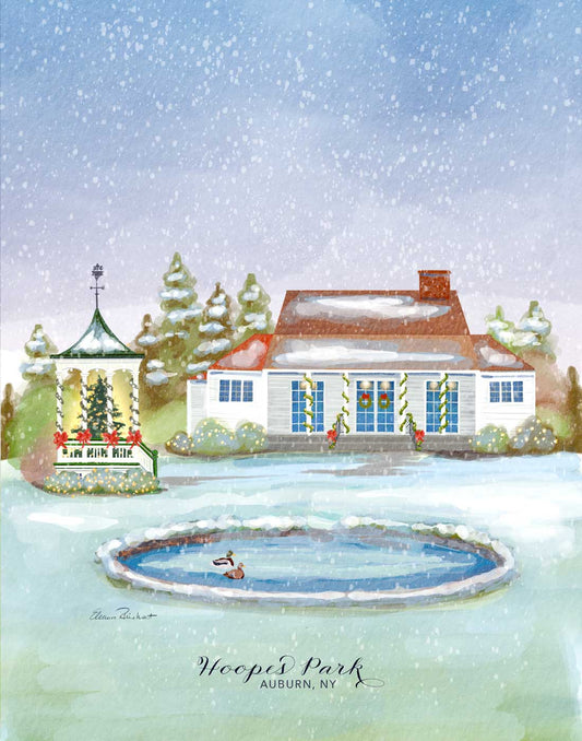 Hoopes Park Christmas Auburn, NY Fine Art Print