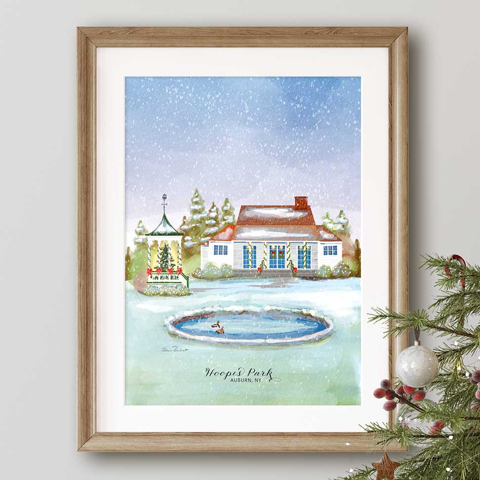 Hoopes Park Christmas Auburn, NY Fine Art Print