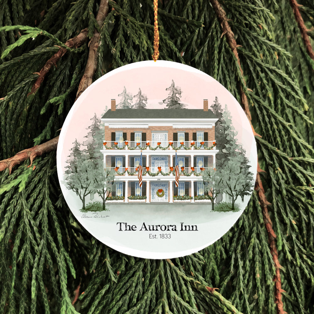 The Aurora Inn Porcelain Ornaments