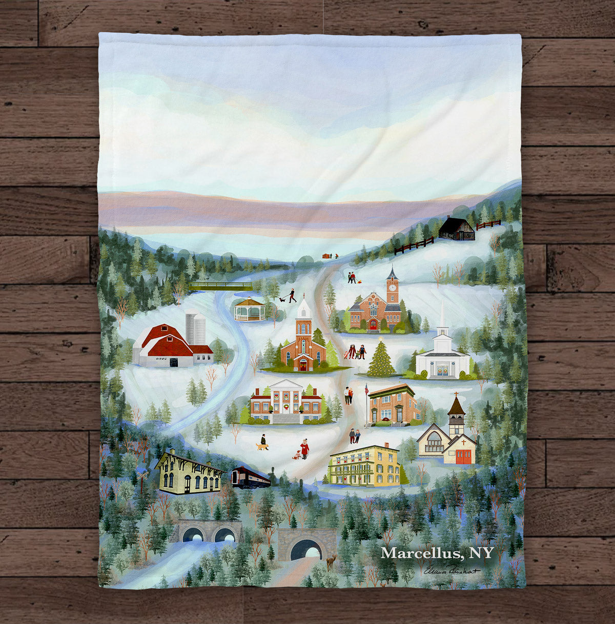 Marcellus Double Layer Fleece and Sherpa Blankets