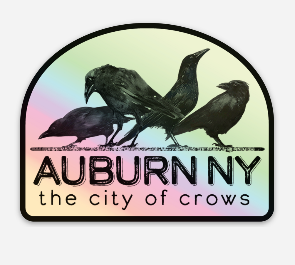 Auburn City of Crows Holographic Sticker