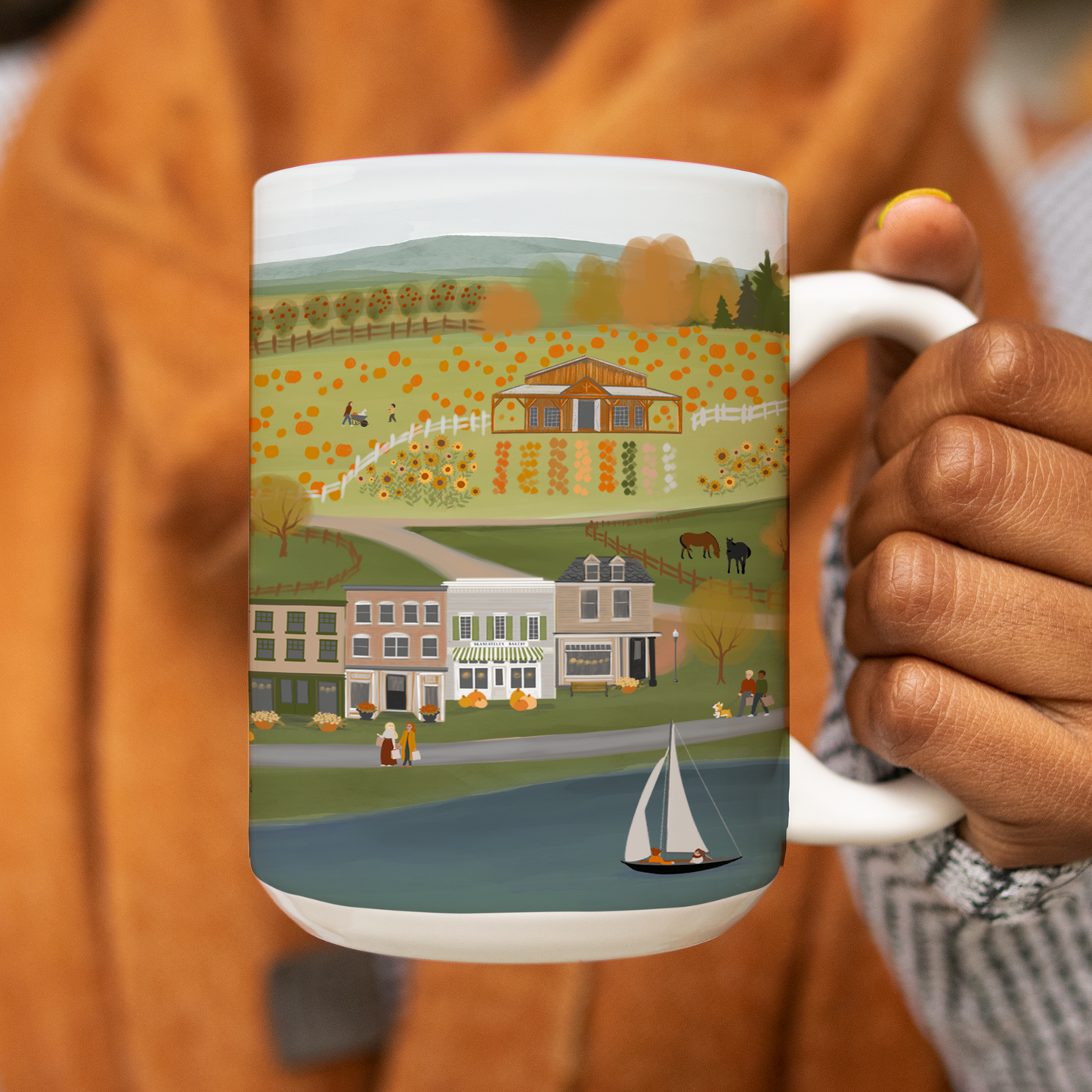 Autumn Home Town (Skaneateles Inspired) Mugs - SALE