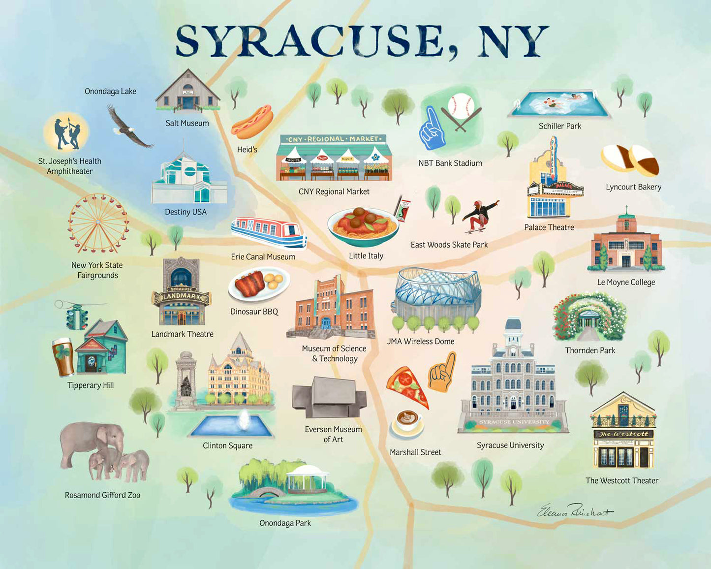 Syracuse, NY Summer Fine Art Print