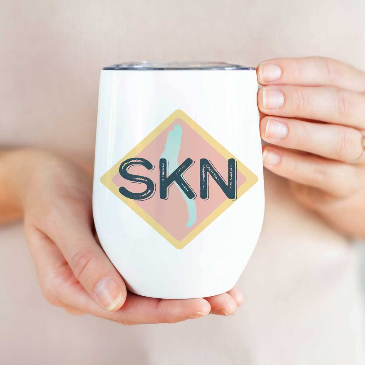 SKN Pink Wine Tumbler Stainless Steel