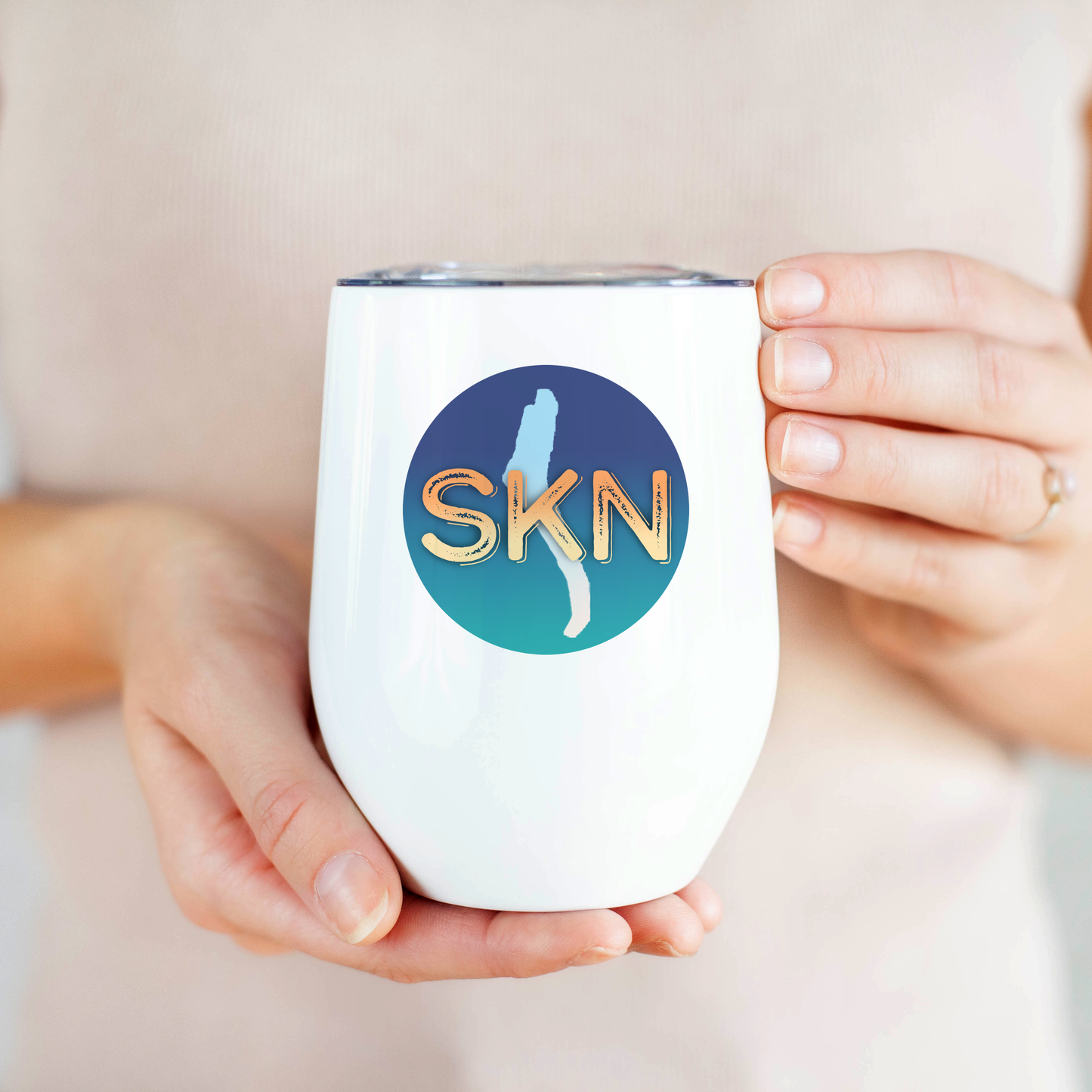 SKN Blue Wine Tumbler Stainless Steel