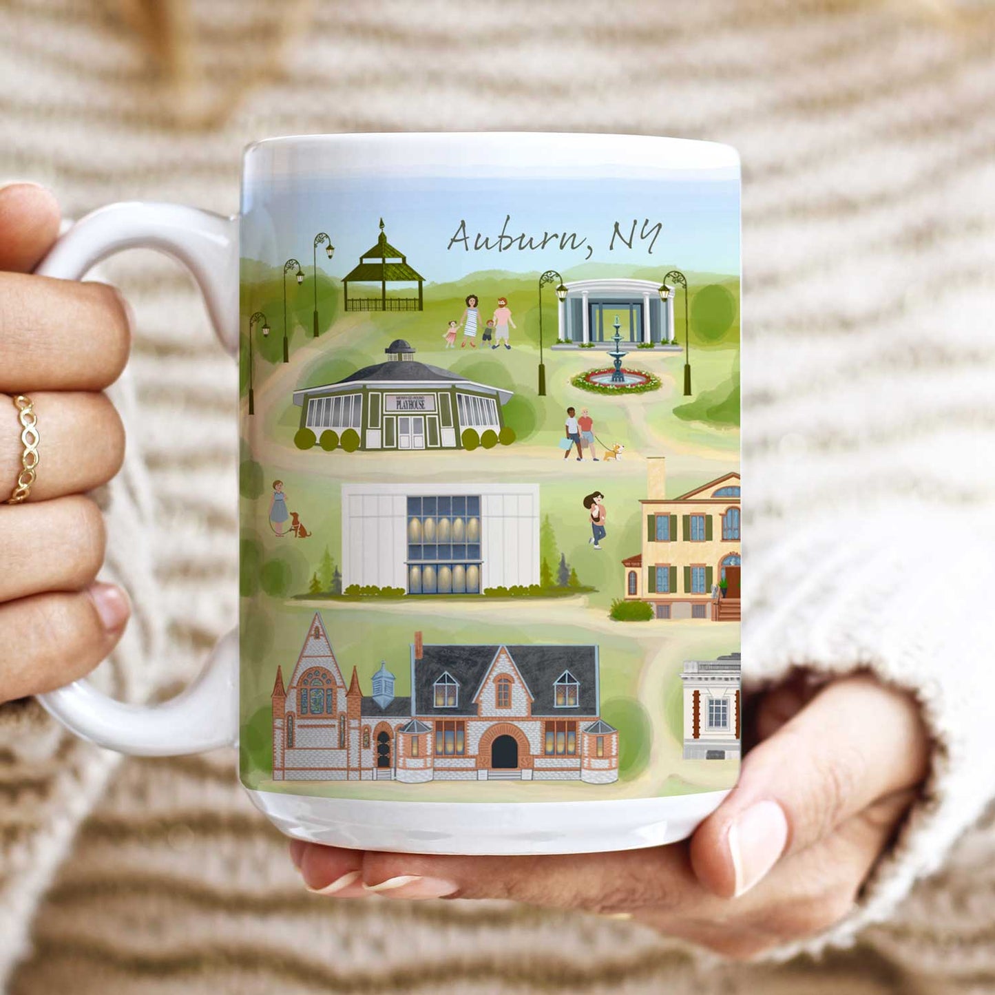 Auburn, NY Summer Mug (15oz)