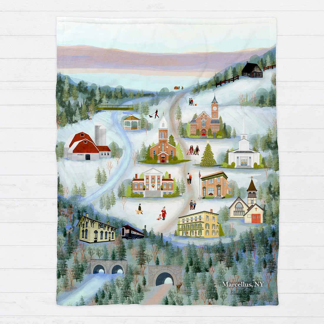 Marcellus Double Layer Fleece and Sherpa Blankets