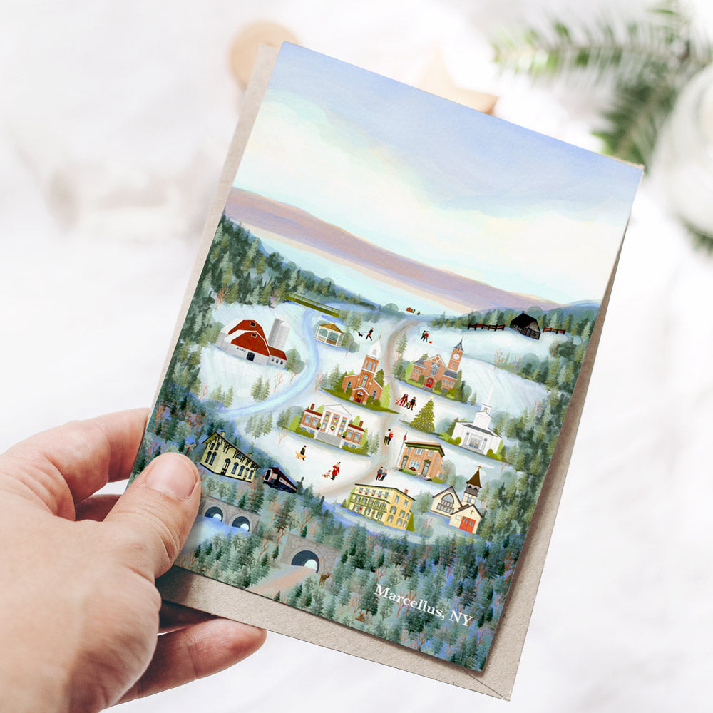 Marcellus Christmas Folded Notecard Set