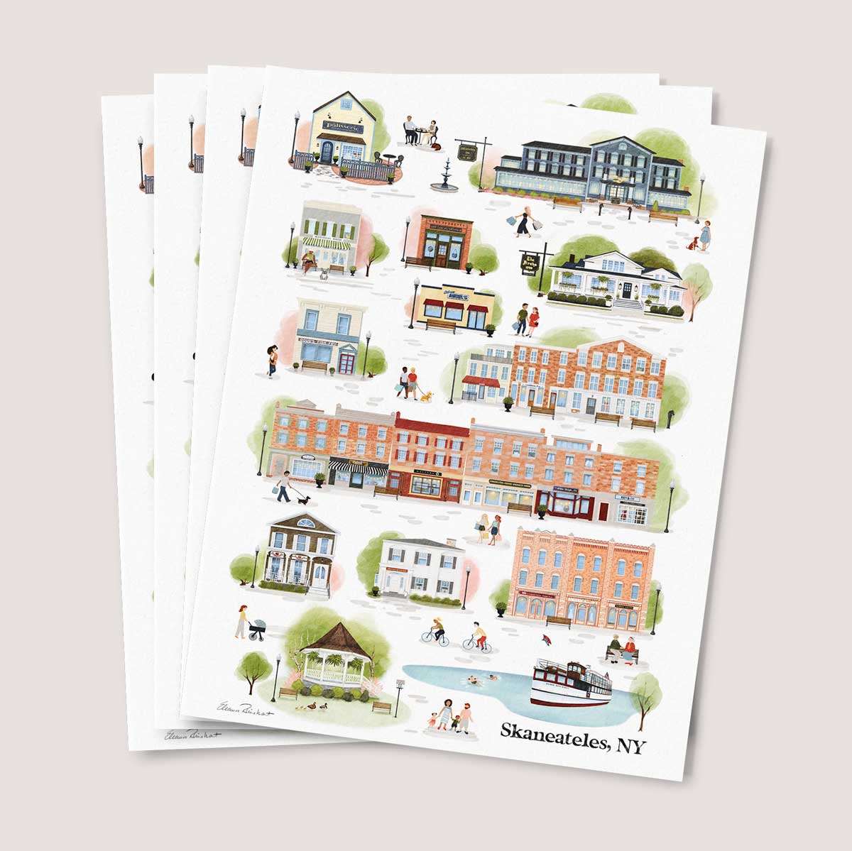 Skaneateles Summer Folded Notecards