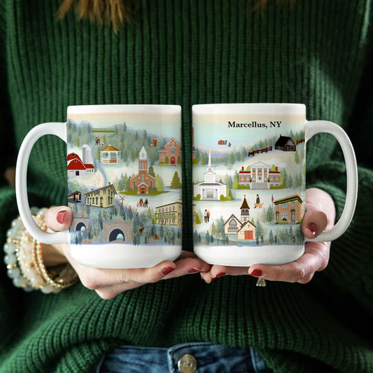 Marcellus, NY Christmas Mugs