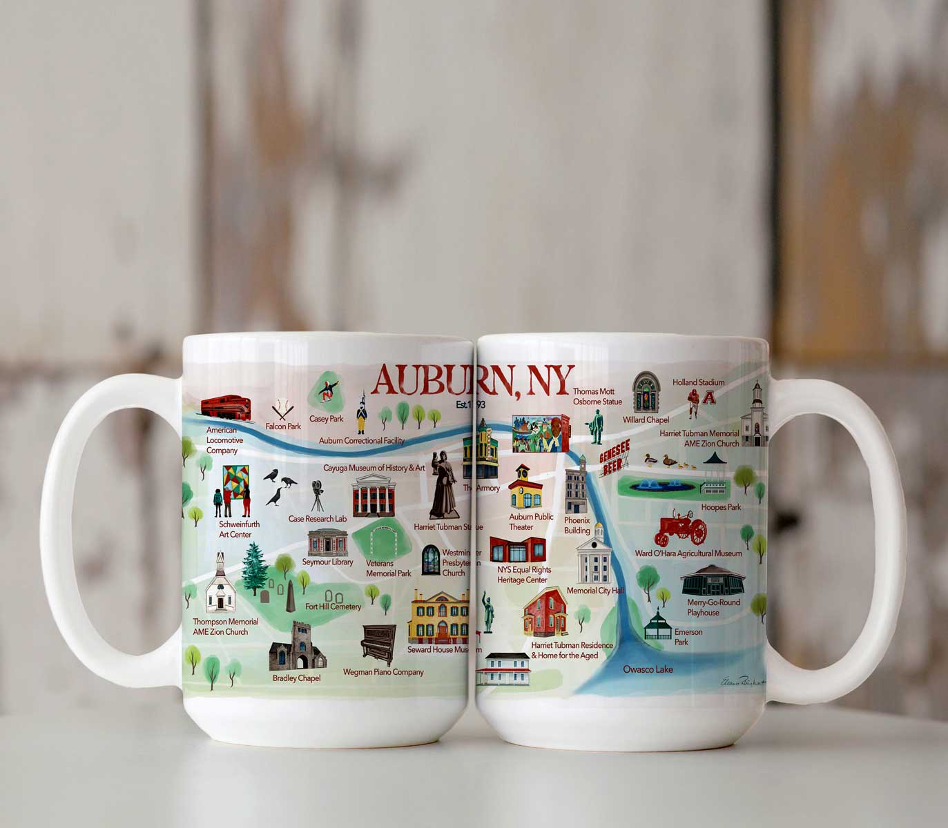 Auburn, NY Historical Landmarks Mug (15oz)